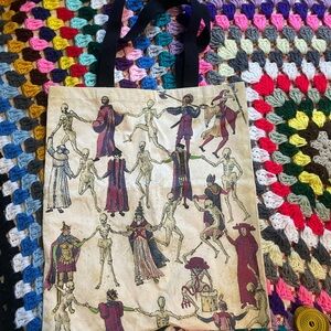 Artistic Tote Bag with Dance of Death Design